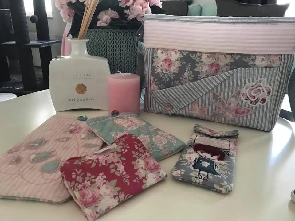 Floral flap bag 6x10 8x12