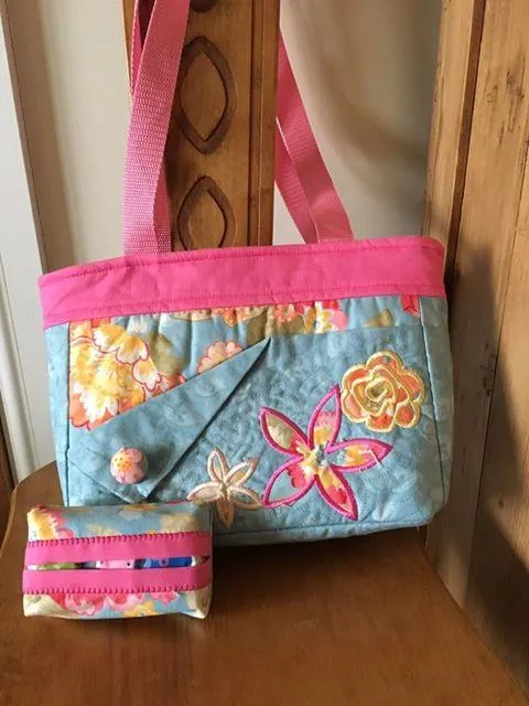 Floral flap bag 6x10 8x12