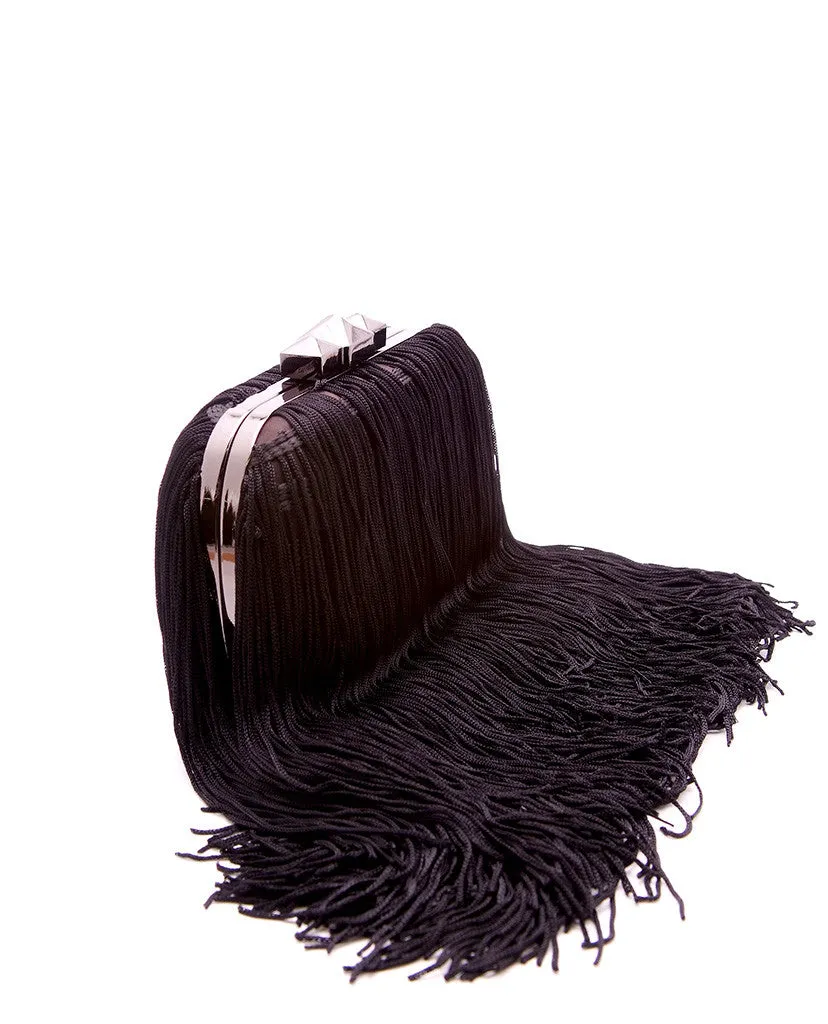 Fringe Clutch - Black