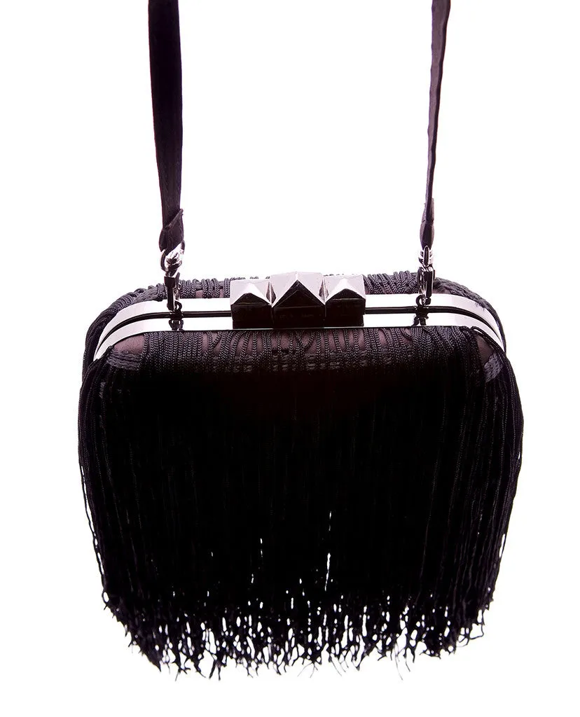 Fringe Clutch - Black