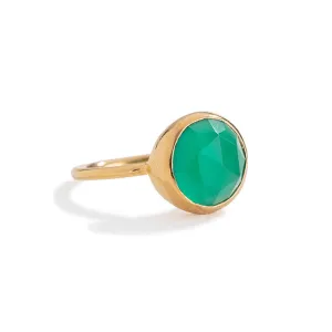 Gem Stack Ring, Green Onyx, Silver