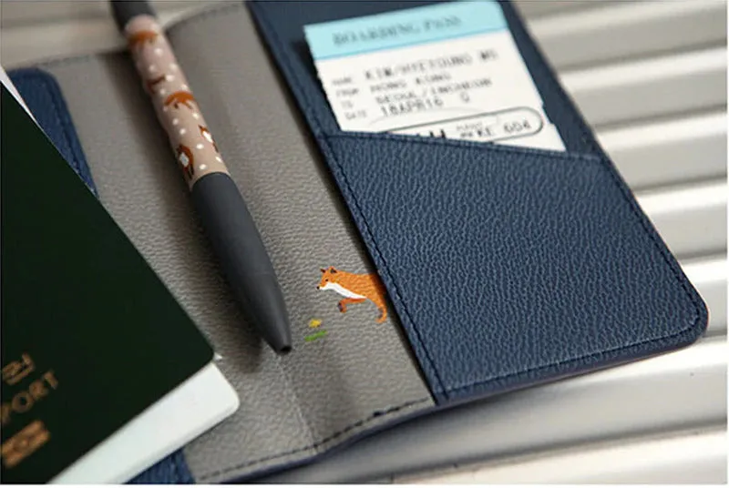 Leather Passport Cover (Random Print) - H00101