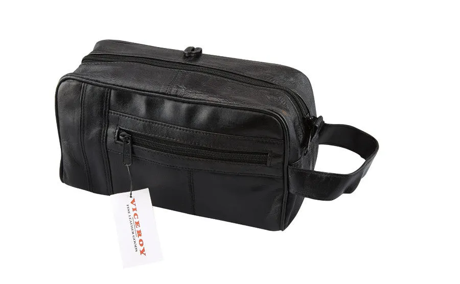 Leather Shaving Kit Toiletry Bag - 501