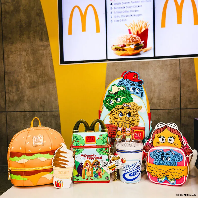 Loungefly Mcdonalds Triple Pocket Fry Guys Mini Backpack