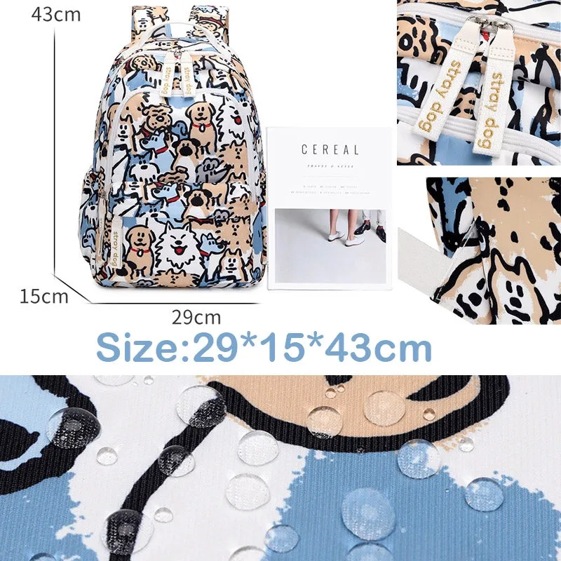 Lovely Cartoon Backpack Junior/High School Bag 15.6 inch Bookbag