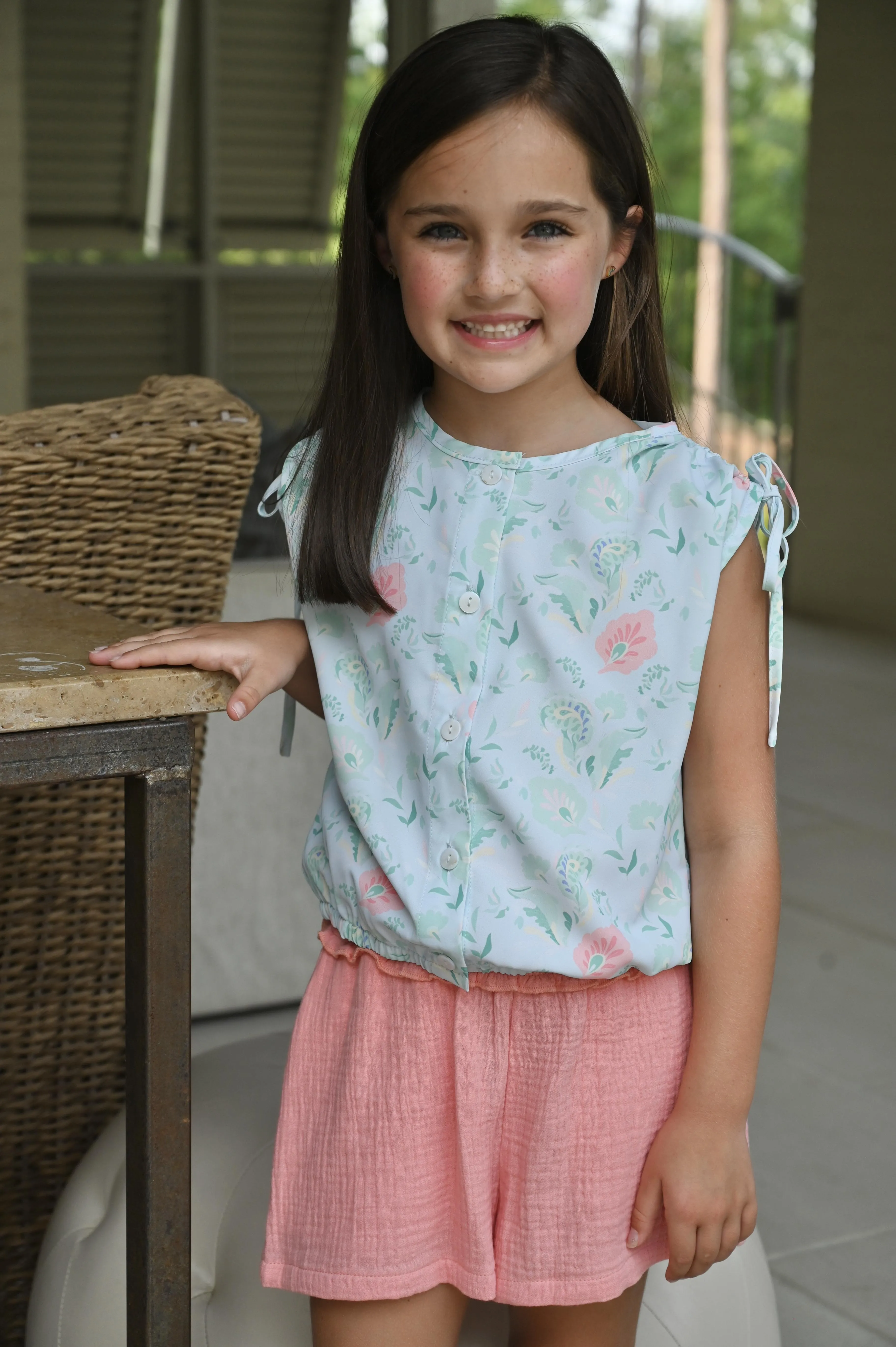 Maggie Top- Pastel Paisley