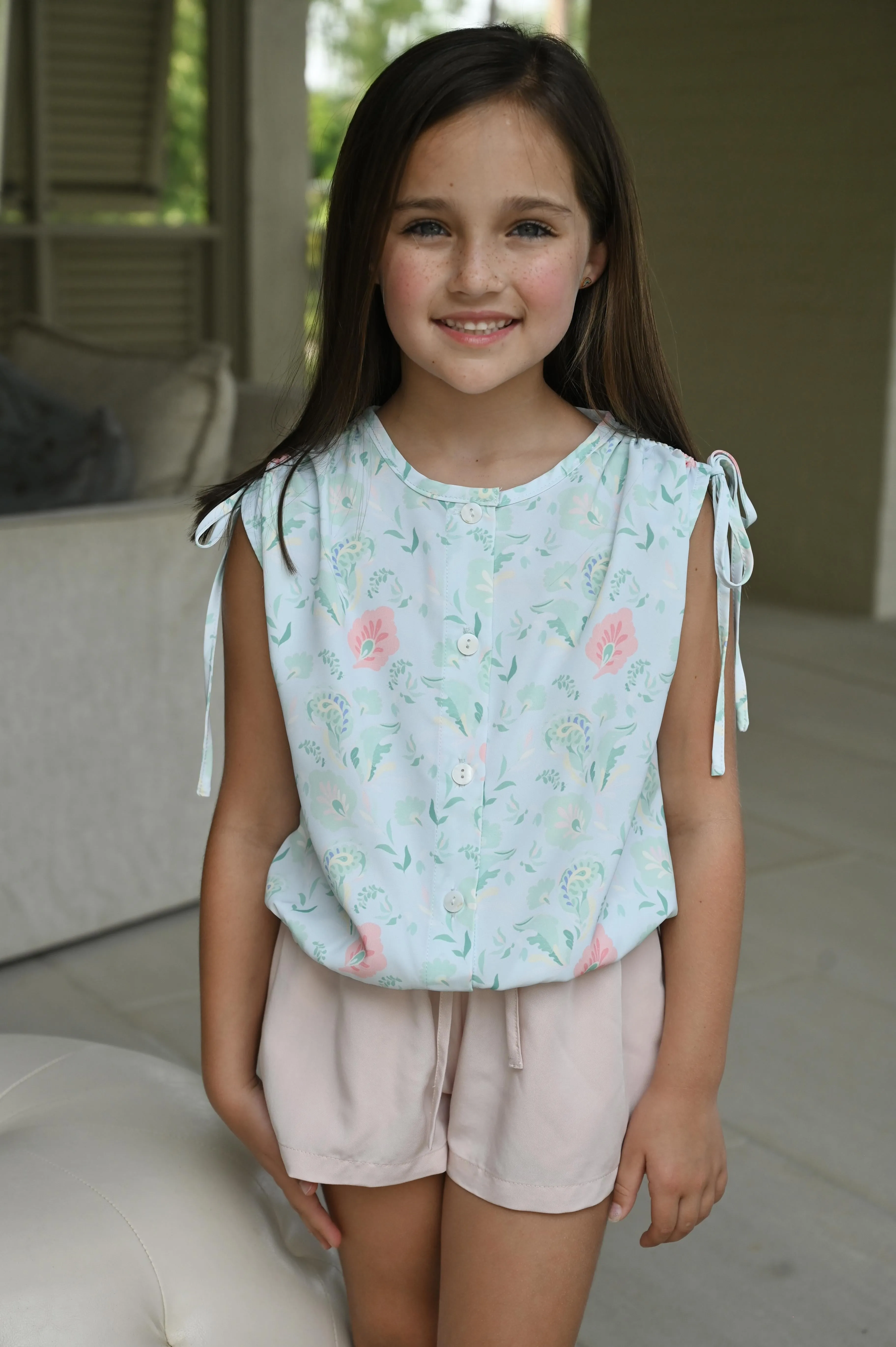 Maggie Top- Pastel Paisley