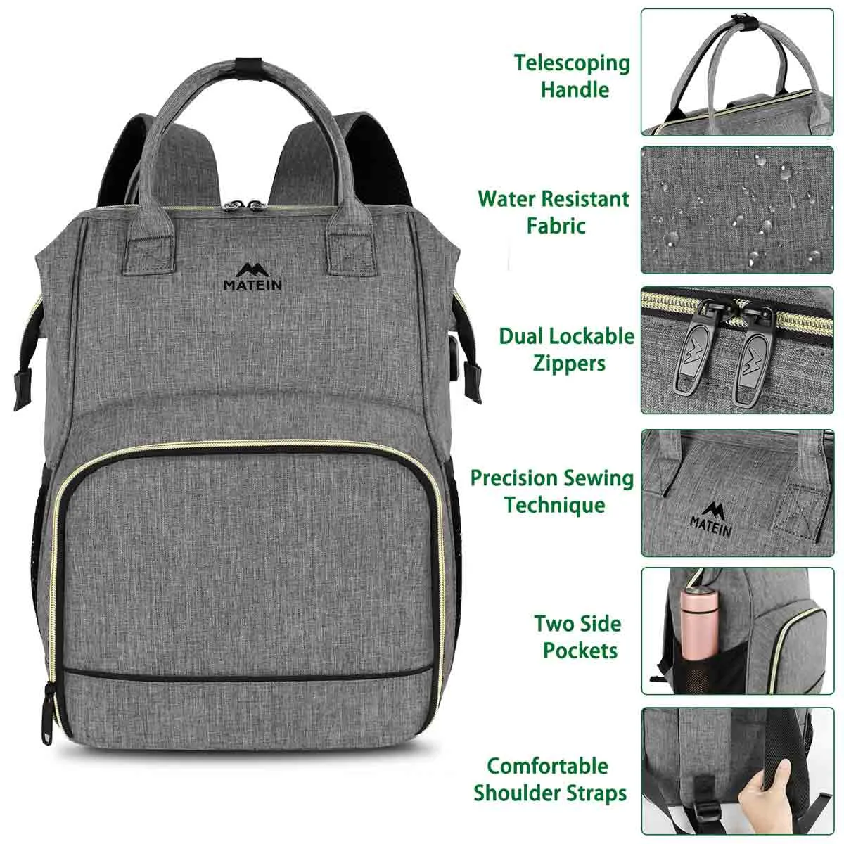 Matein Lunch Box Laptop Backpack