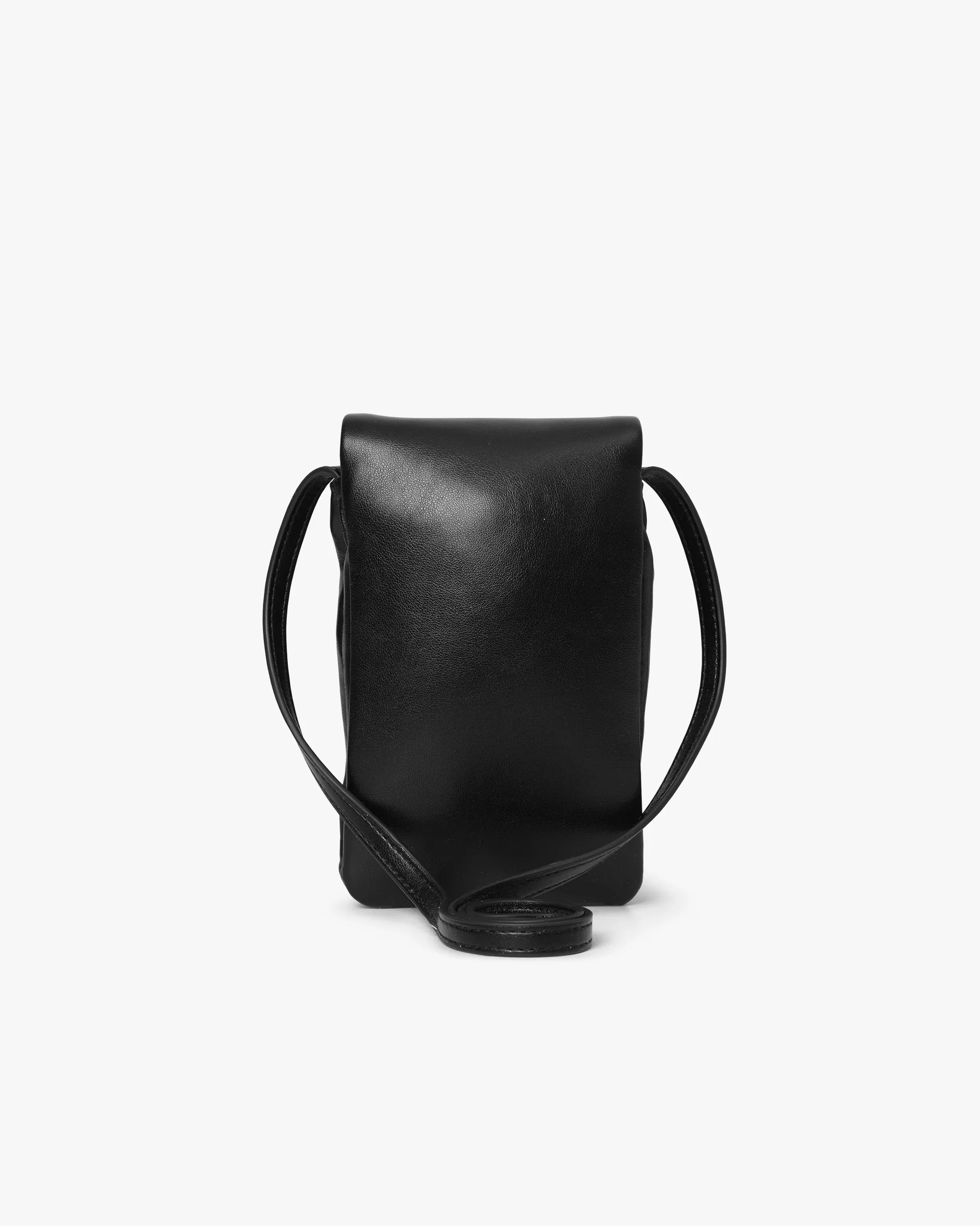 Mini Compact Faux Leather Decor Crossbody Bag