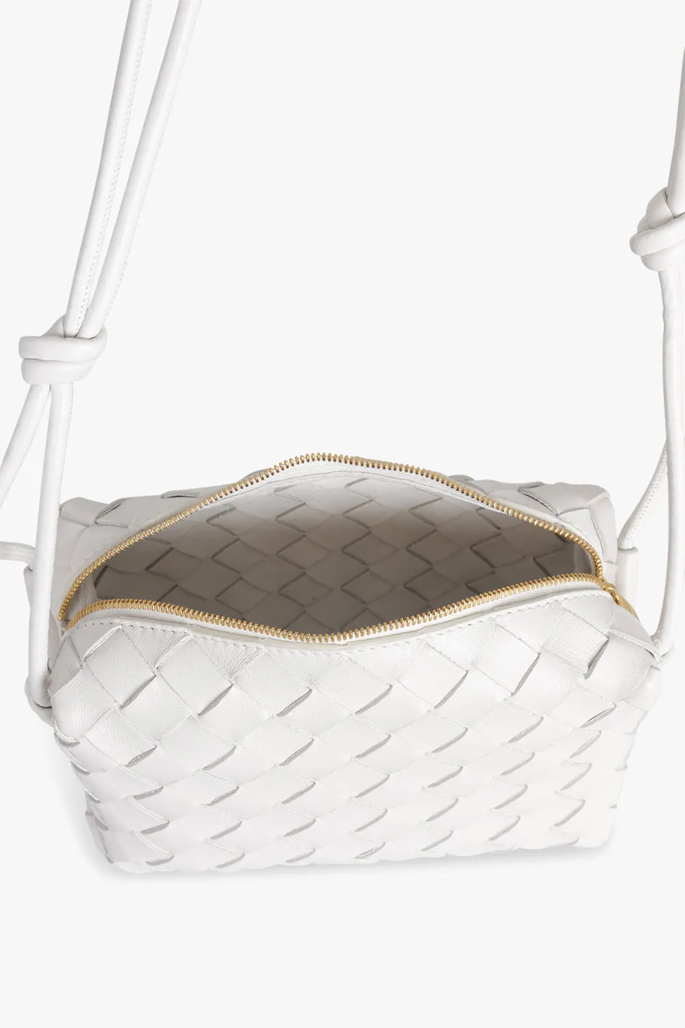 Mini Loop Camera Bag | White/Gold