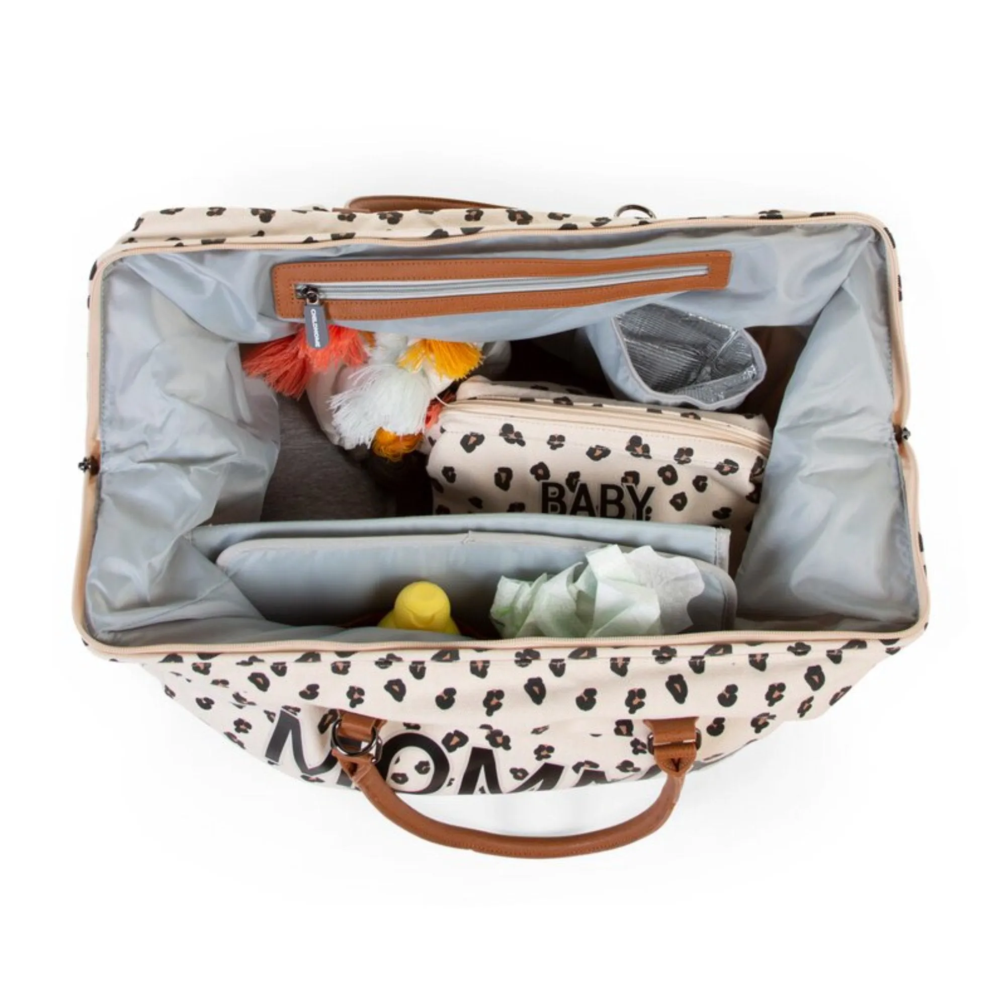Mommy  Big Tote Bag with changing mat - LEOPARD