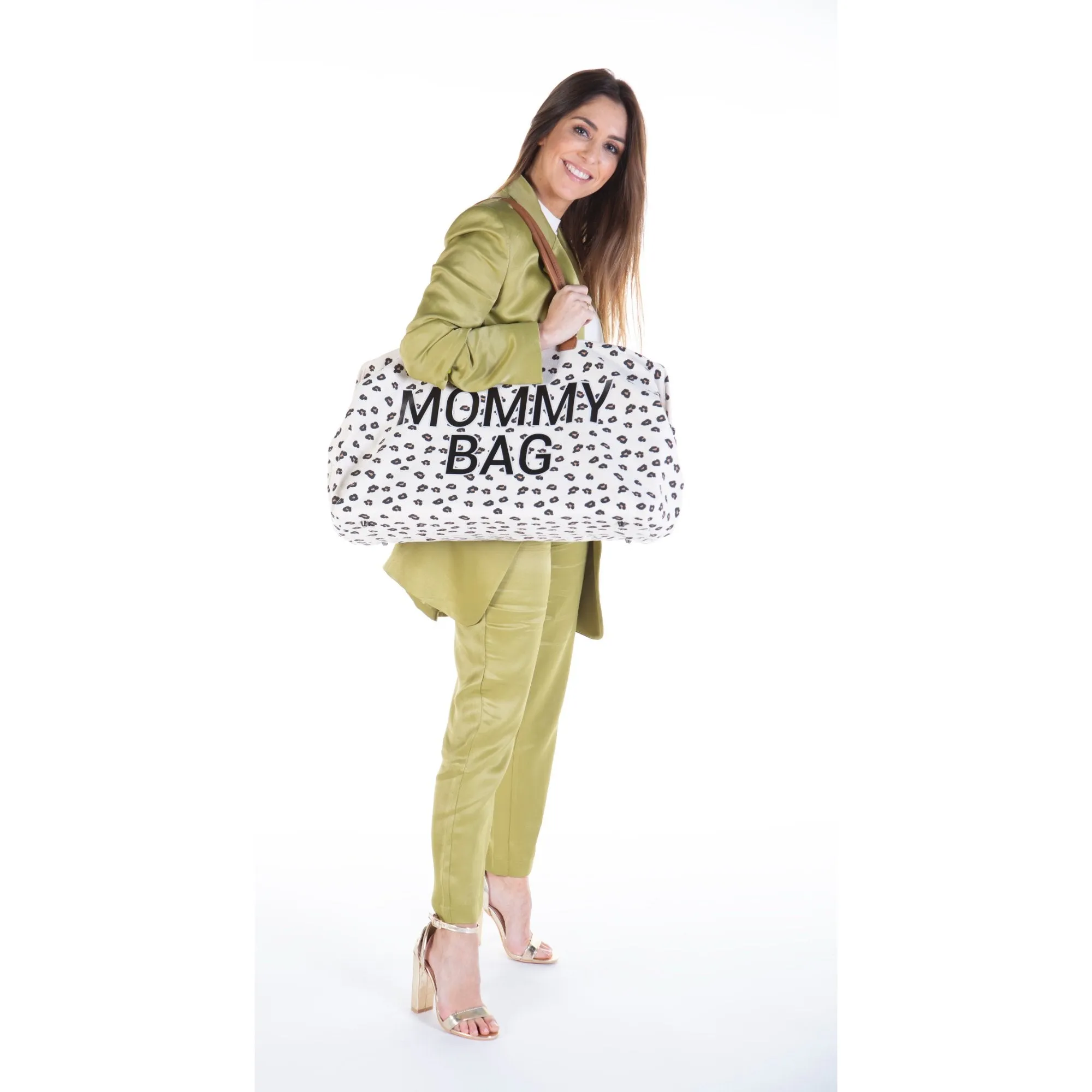 Mommy  Big Tote Bag with changing mat - LEOPARD