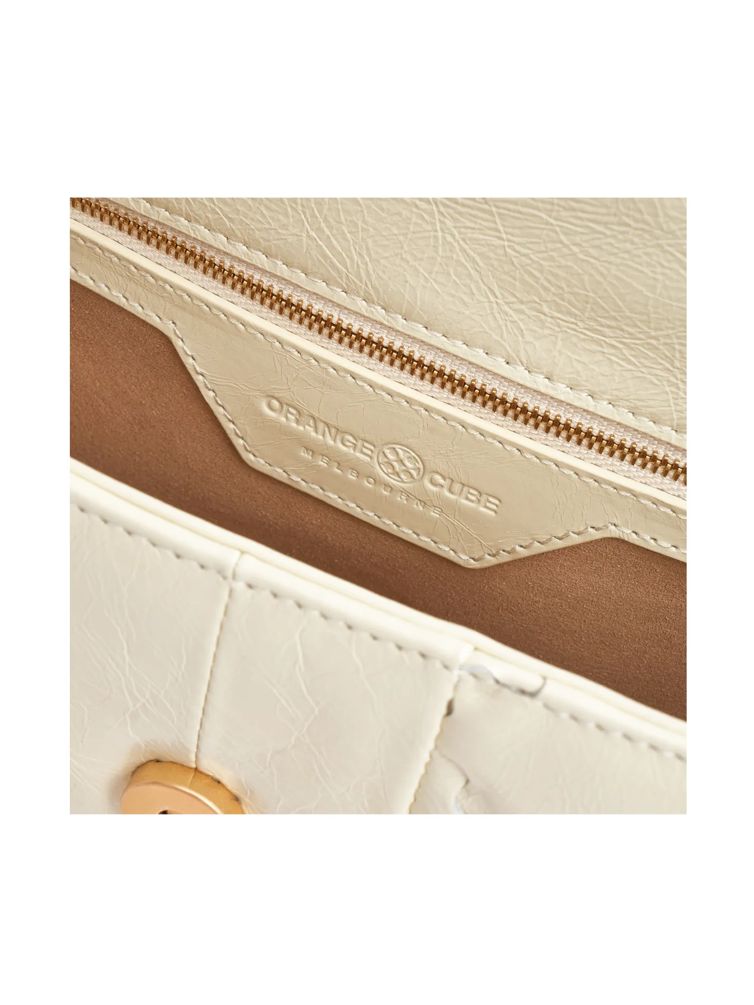 Mosaic Diamond Chain Bag - White