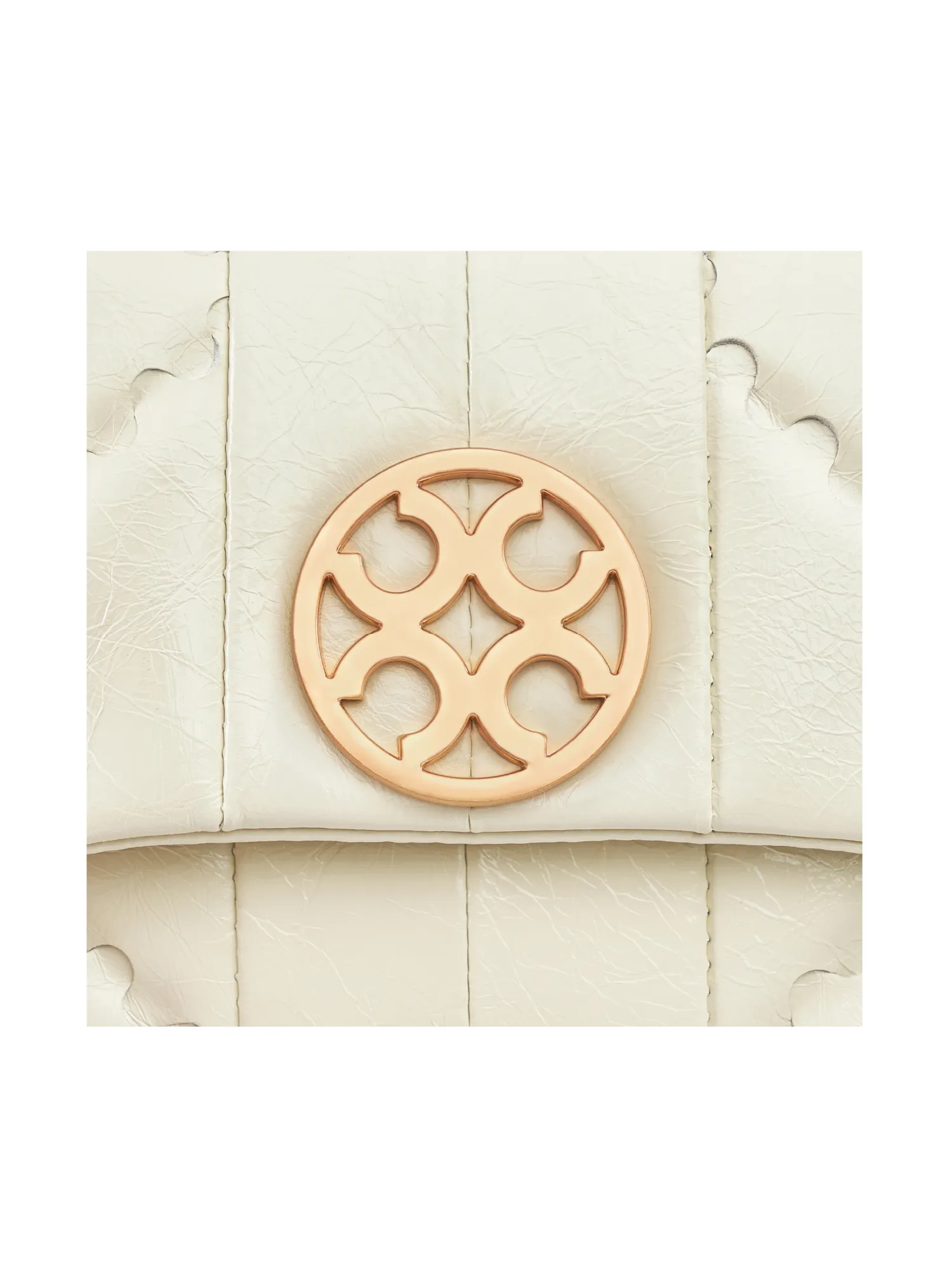 Mosaic Diamond Chain Bag - White