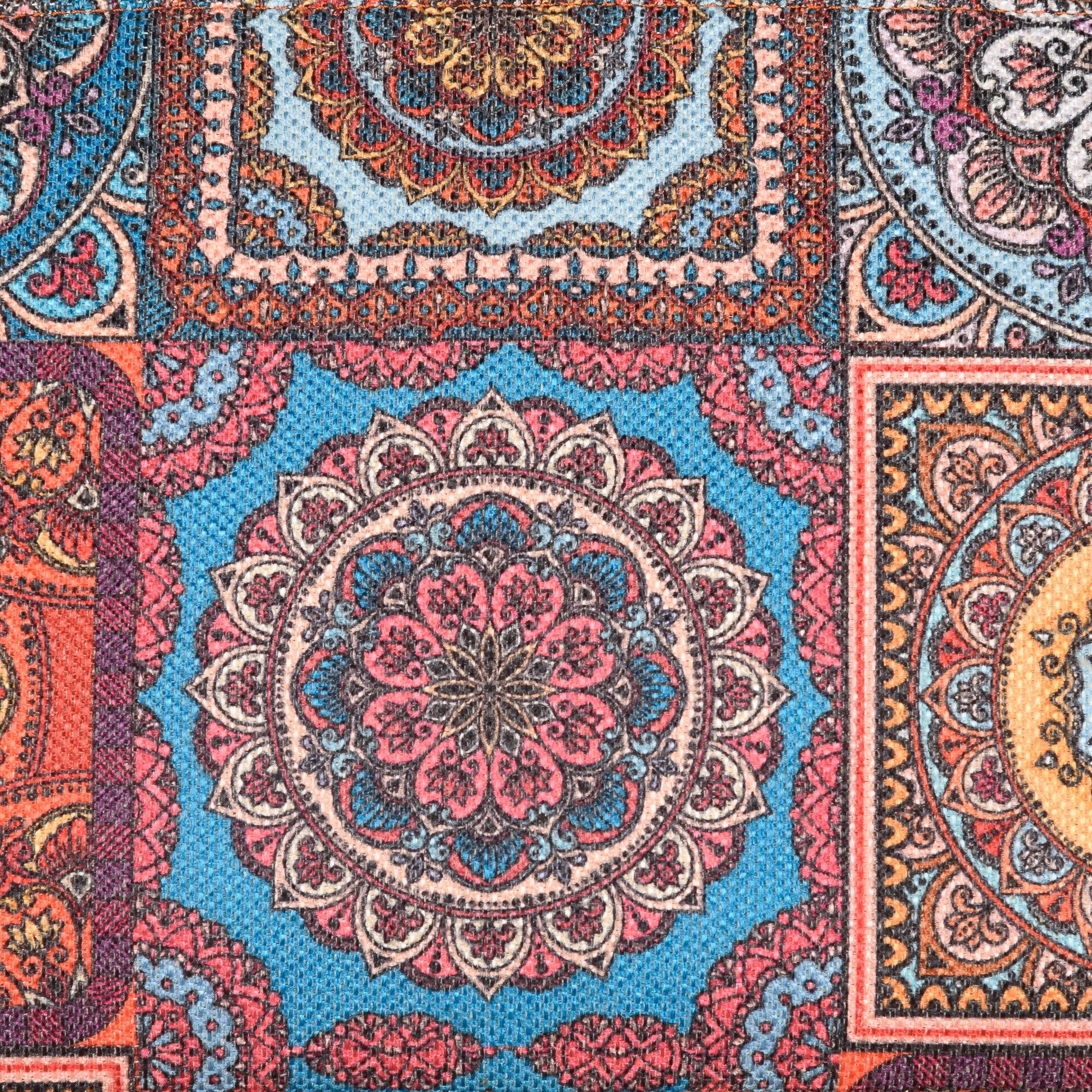 Multicolor Mandala Print- Tote Bag & Chain Wallet Combo
