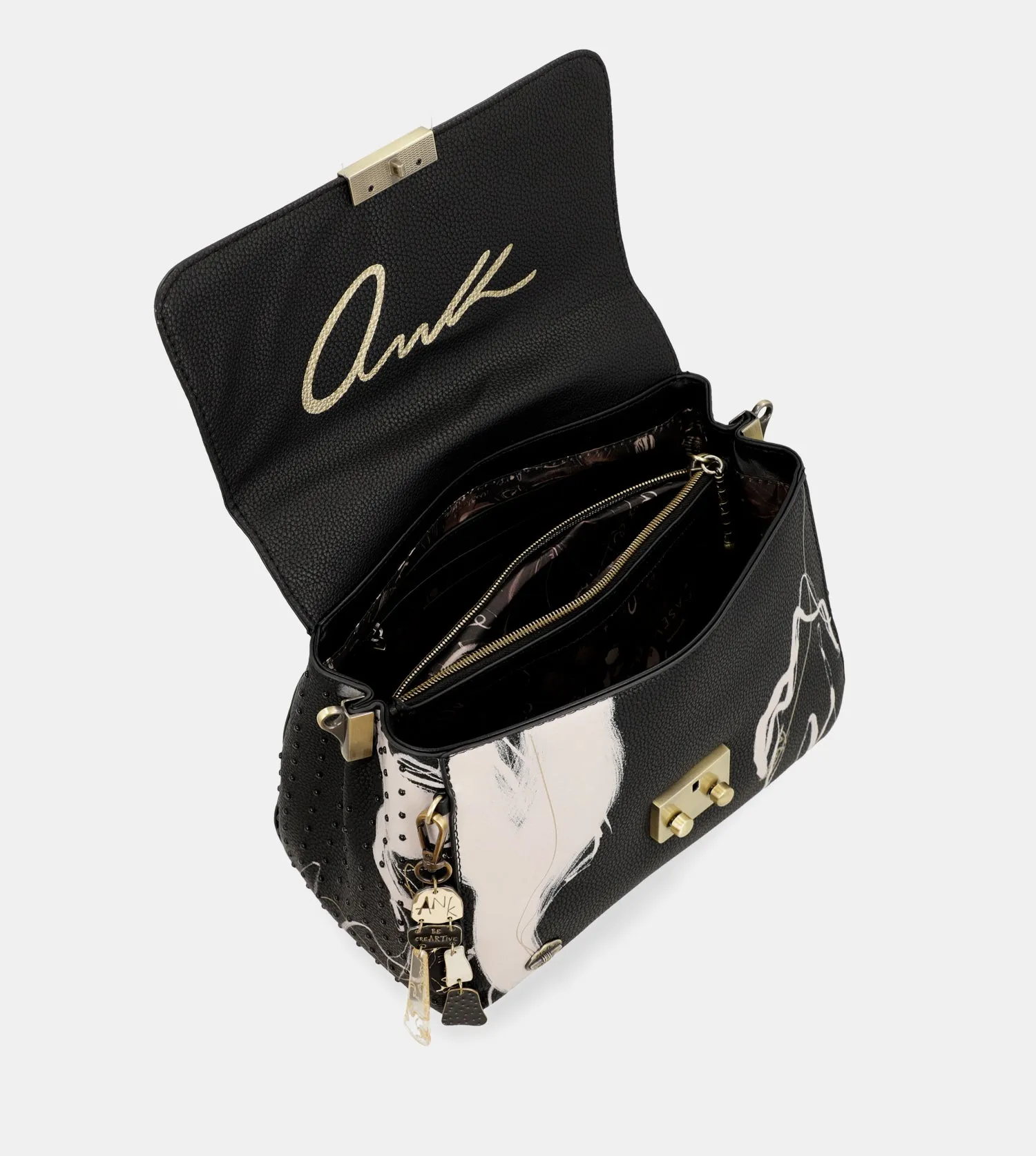 Nature Shodō black flap bag