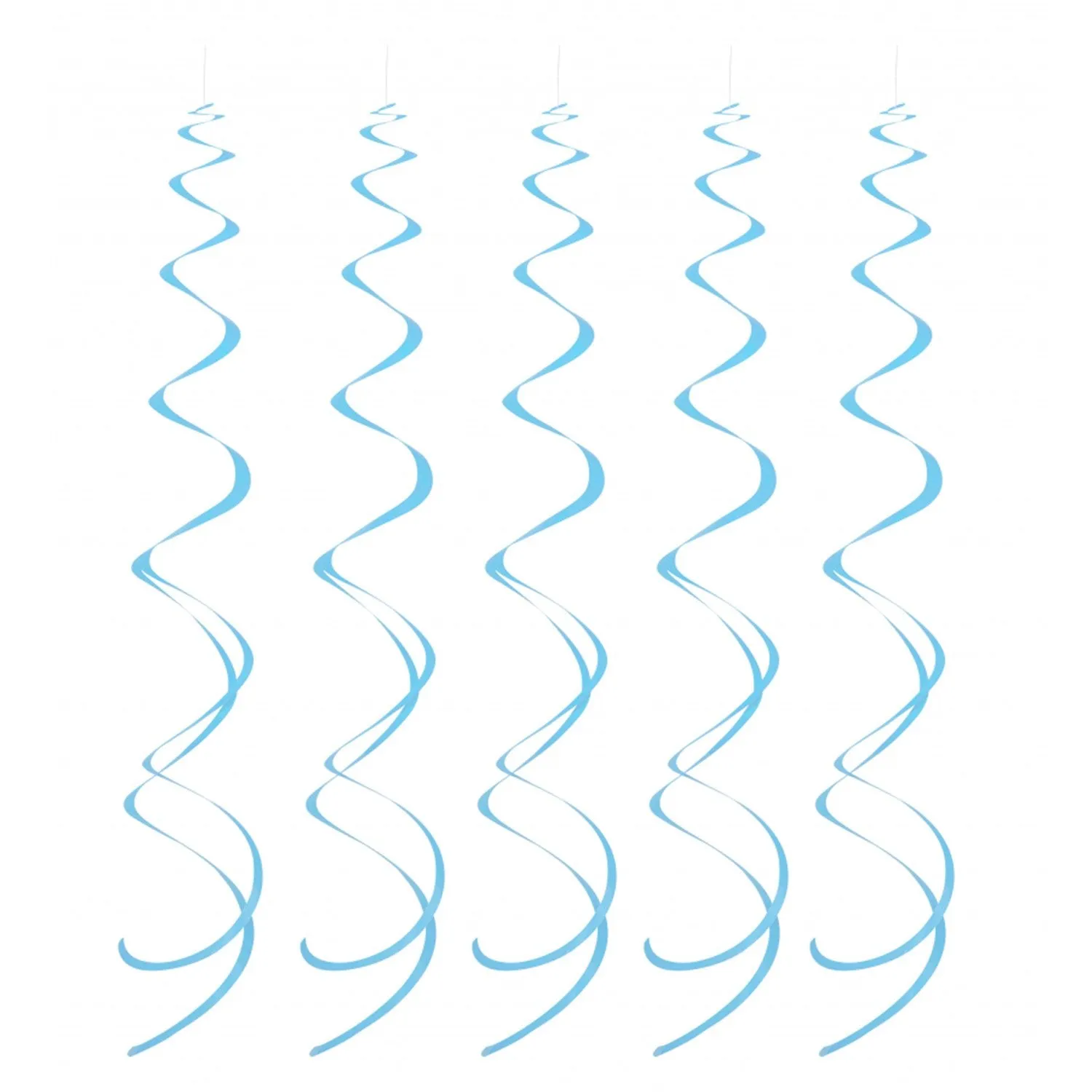 Pastel Blue Hanging Swirls 8pk