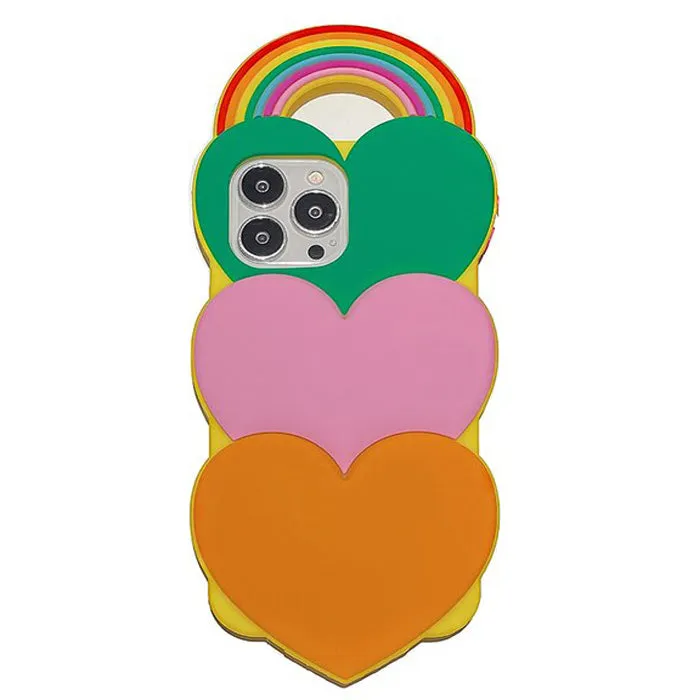 Pastel Rainbow Heart iPhone Case