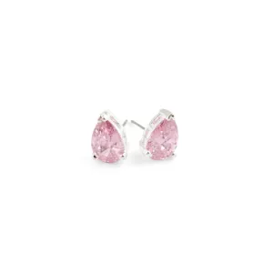 Pear Rhinestone Solitaire Earrings