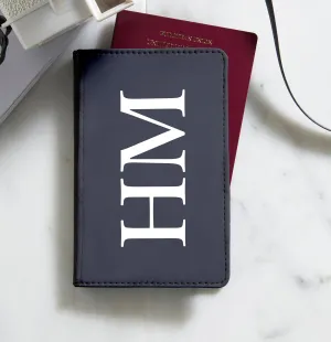 Personalised Passport Holder | Monogram in Smoke