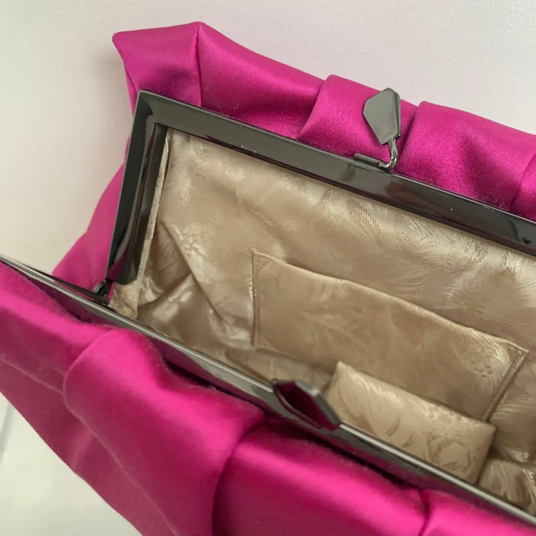 Philip Treacy Perfect Evening Pink Silk Satin Clutch Bag