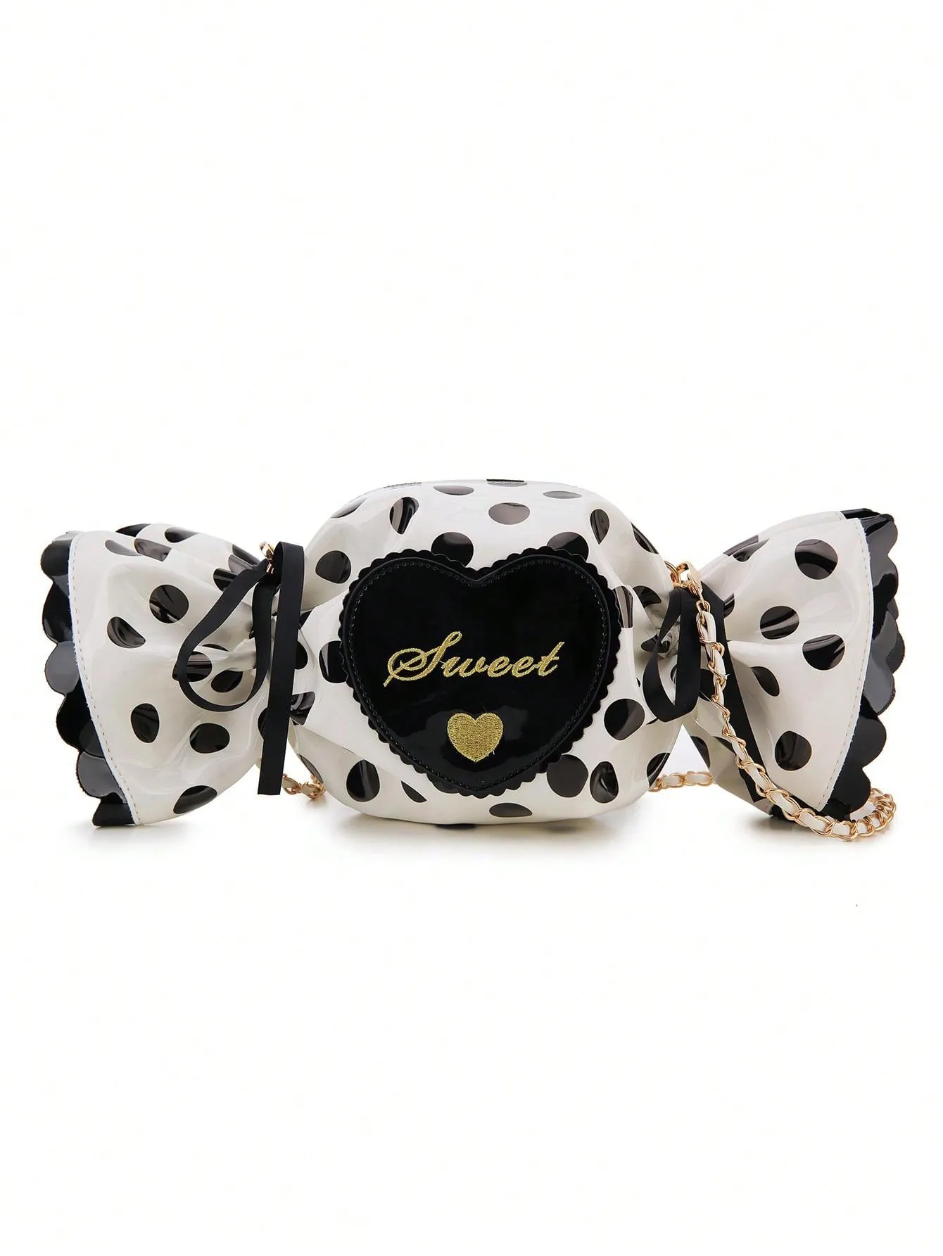 Polka Dot Candy Shape Chain Crossbody Bag