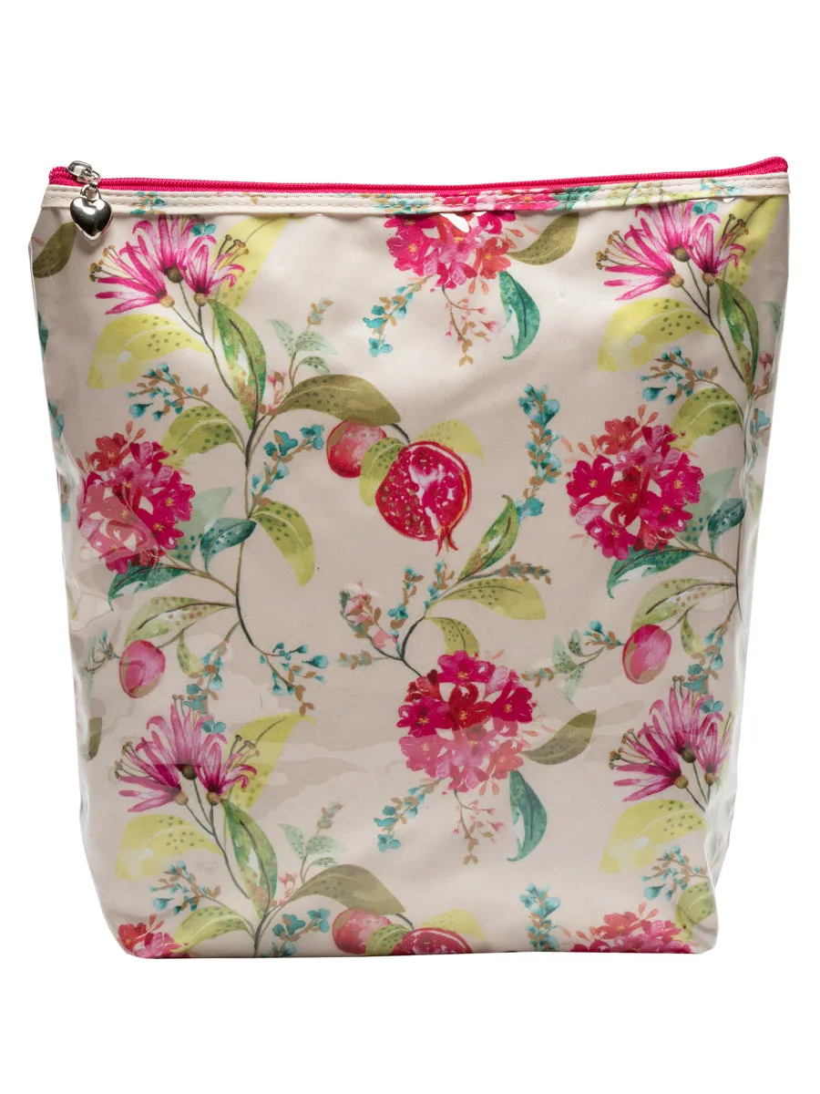 Pomegranate Cosmetic Bag Bundle, (Sm, Md, Lg)
