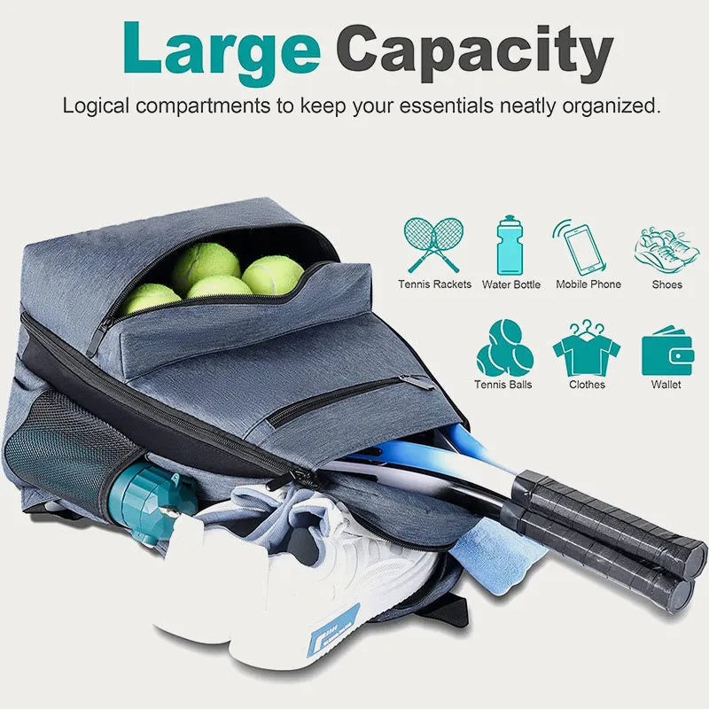 Racket Bag Sports Dry and Wet Separation Waterproof Durable Tennis Bag Multi-functional Fitness Backpack