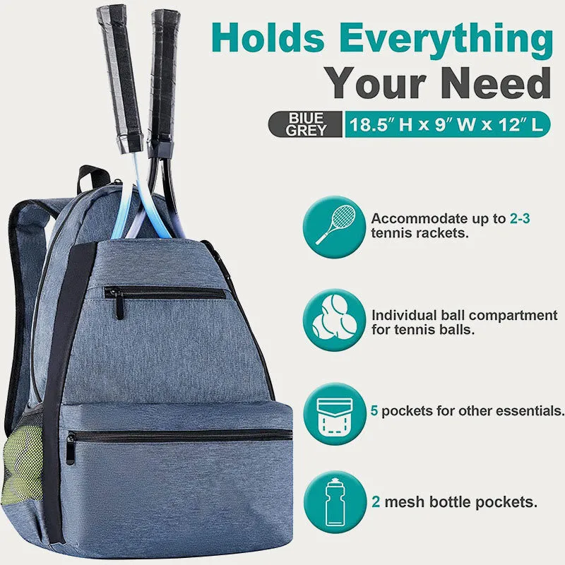 Racket Bag Sports Dry and Wet Separation Waterproof Durable Tennis Bag Multi-functional Fitness Backpack