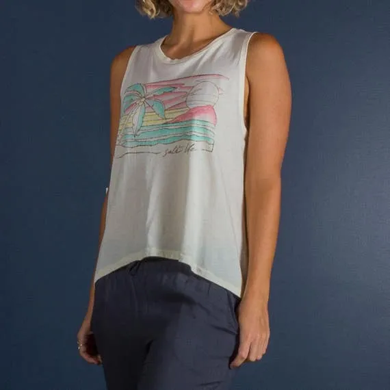 Radiant Palm Boyfriend Tank