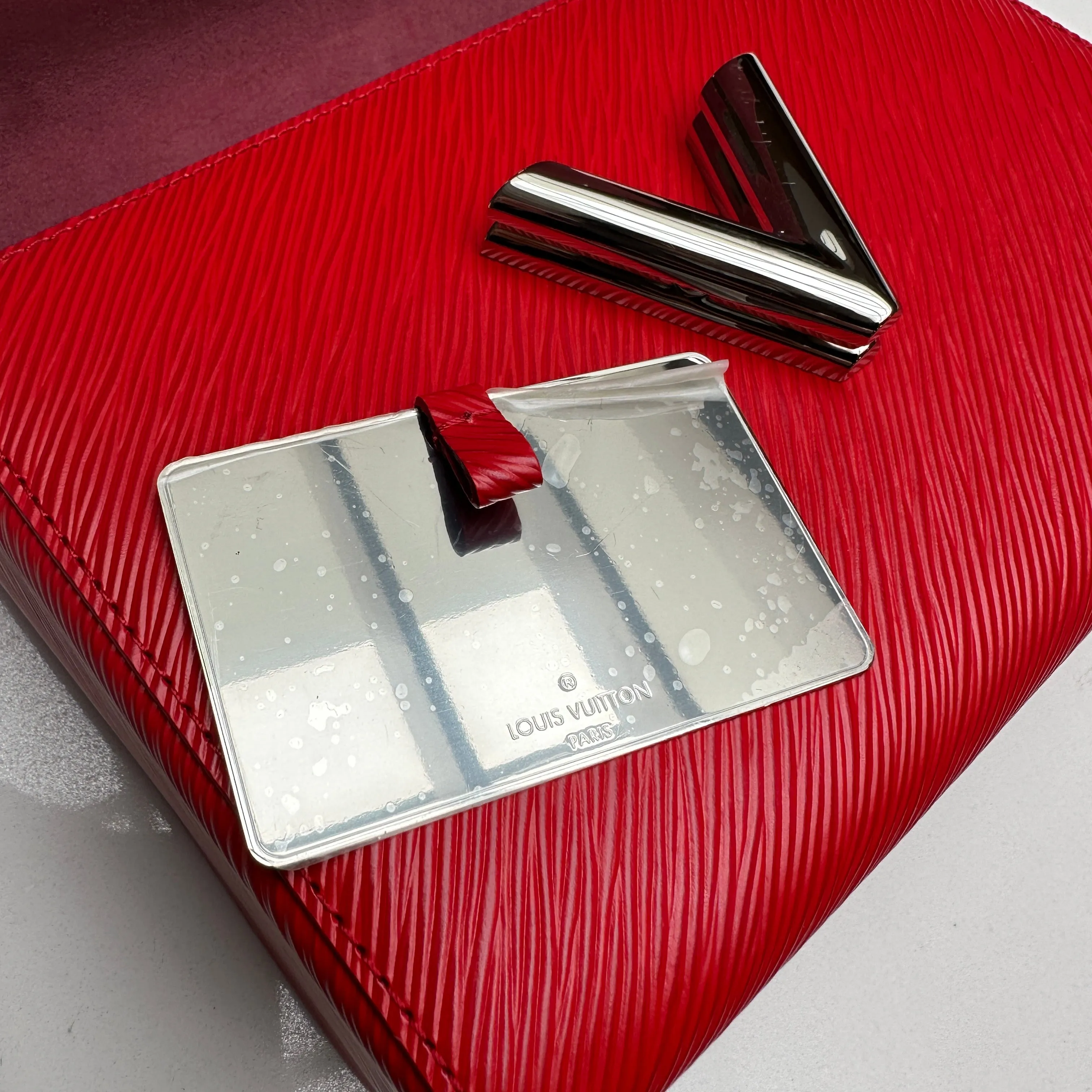 Red Epi Twist Leather Bag
