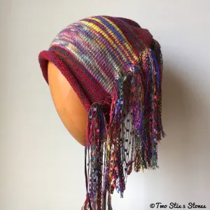 Red Variegated Tweed Signature *Funky Chic* Hat
