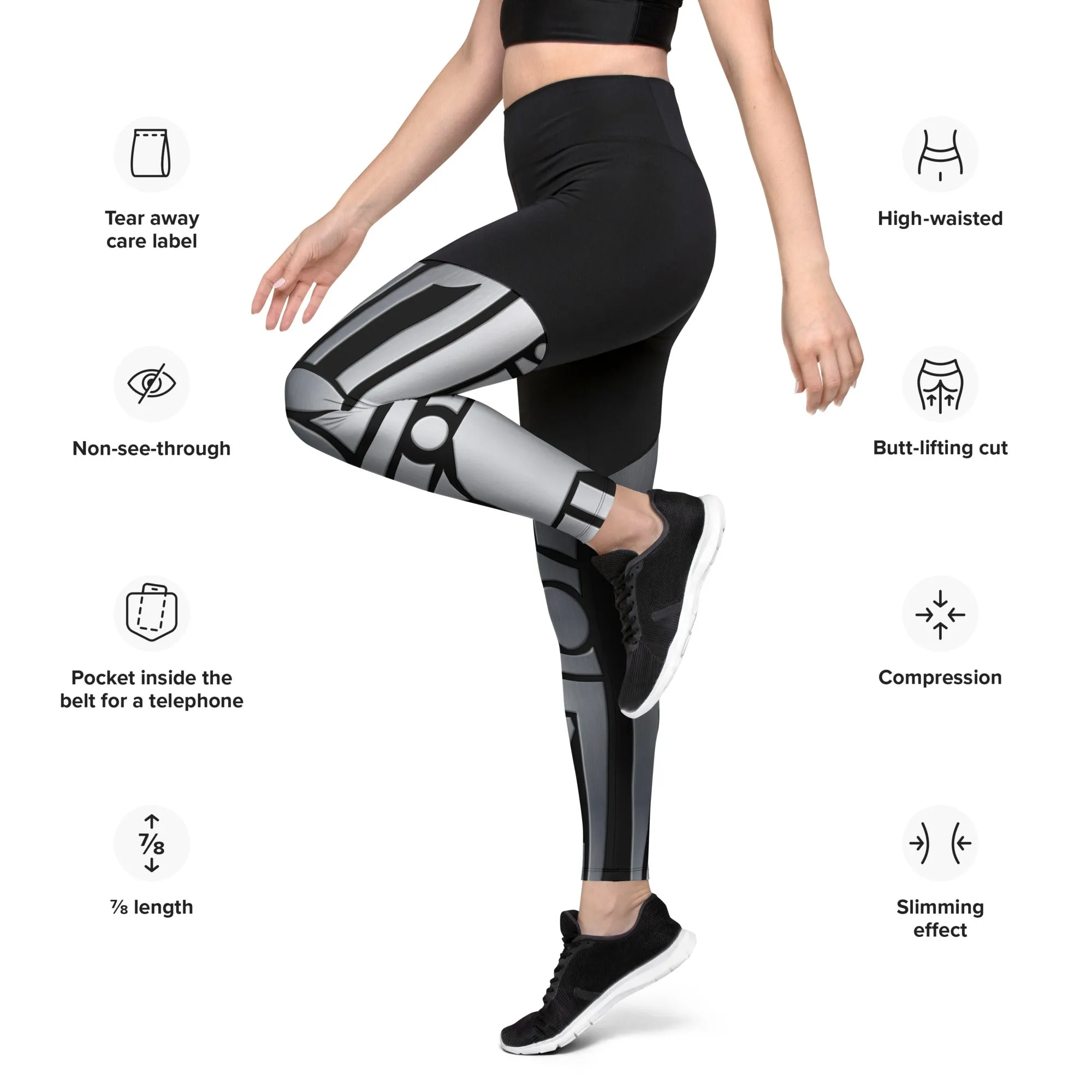 Robo Chic Armor Compression Leggings