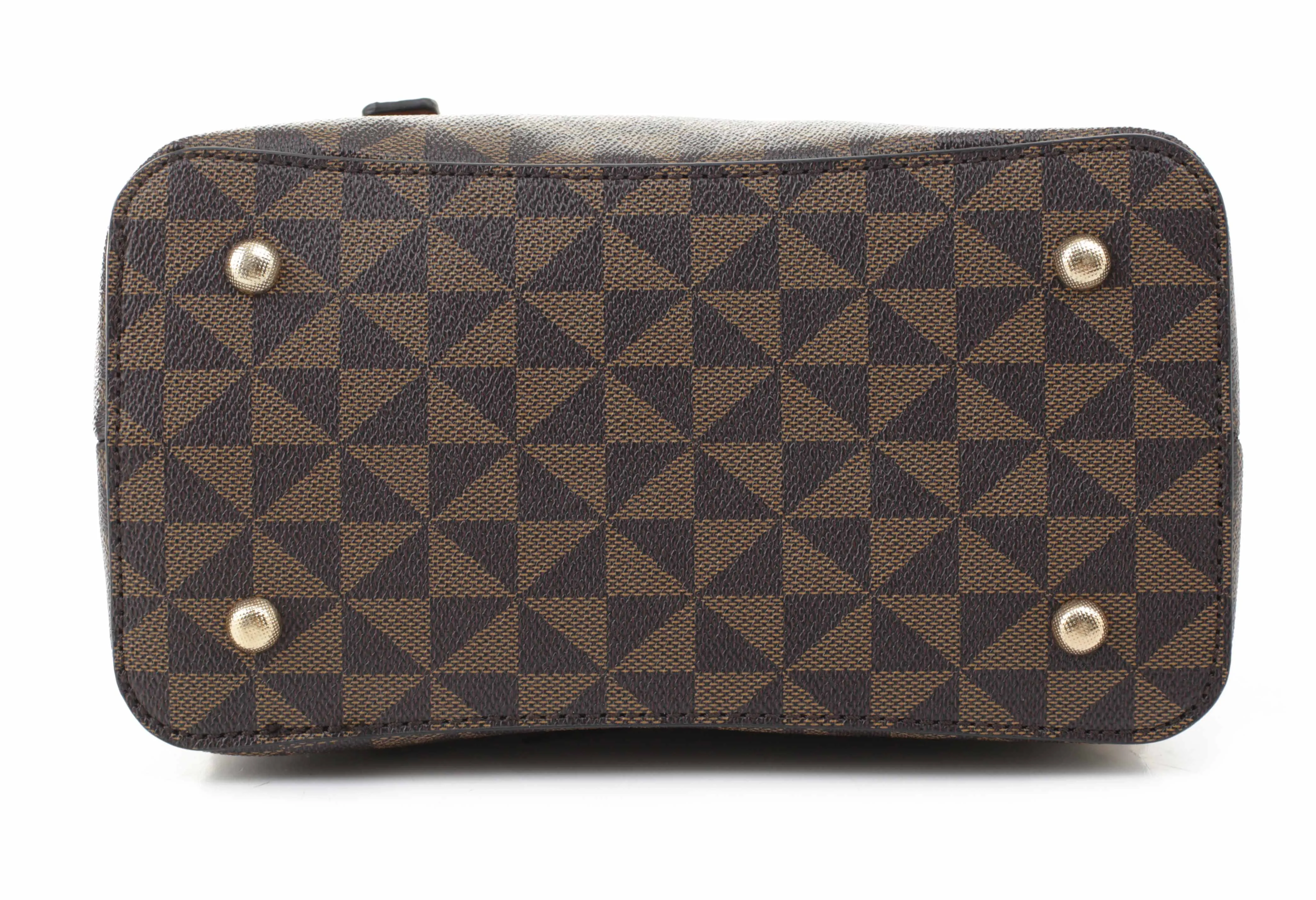 Sadie Geometric Monogrammed Flap Backpack