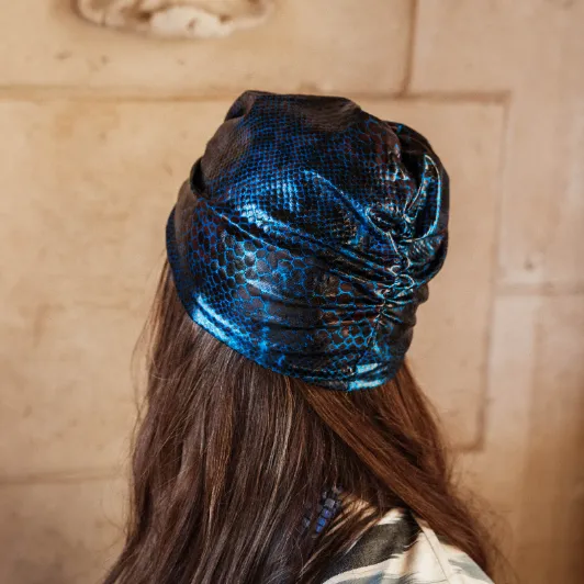 Sapphire Snake Turban