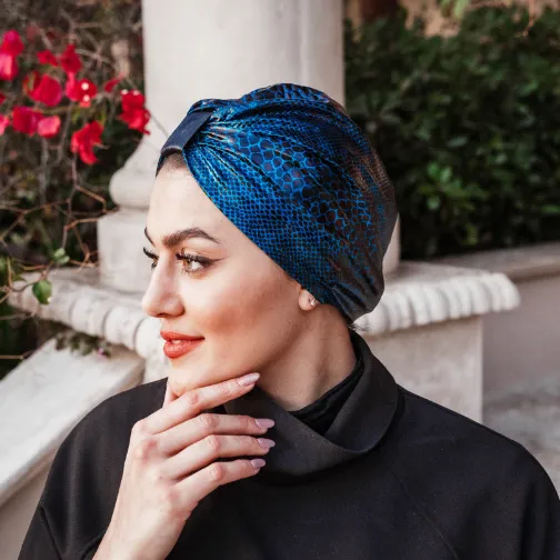 Sapphire Snake Turban