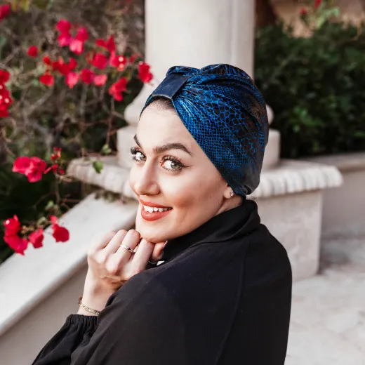 Sapphire Snake Turban