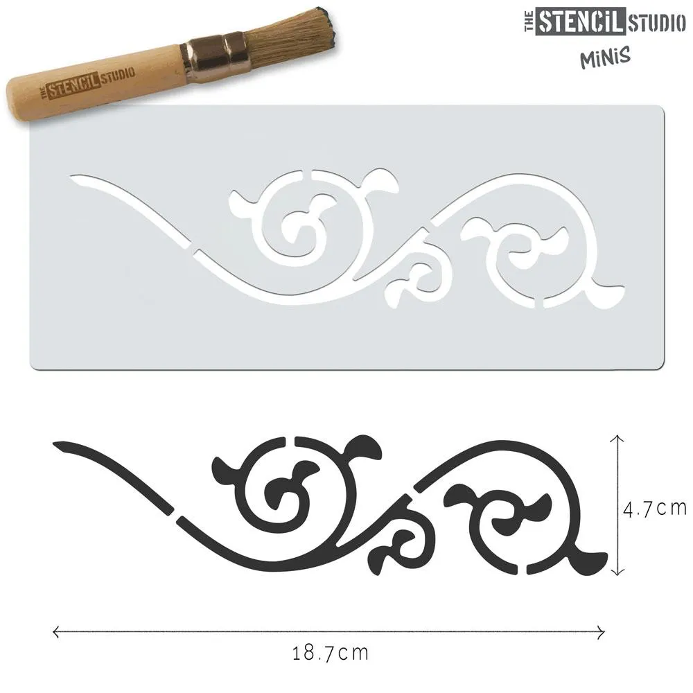 Stencil MiNiS - Scroll Border - 20% off 4 