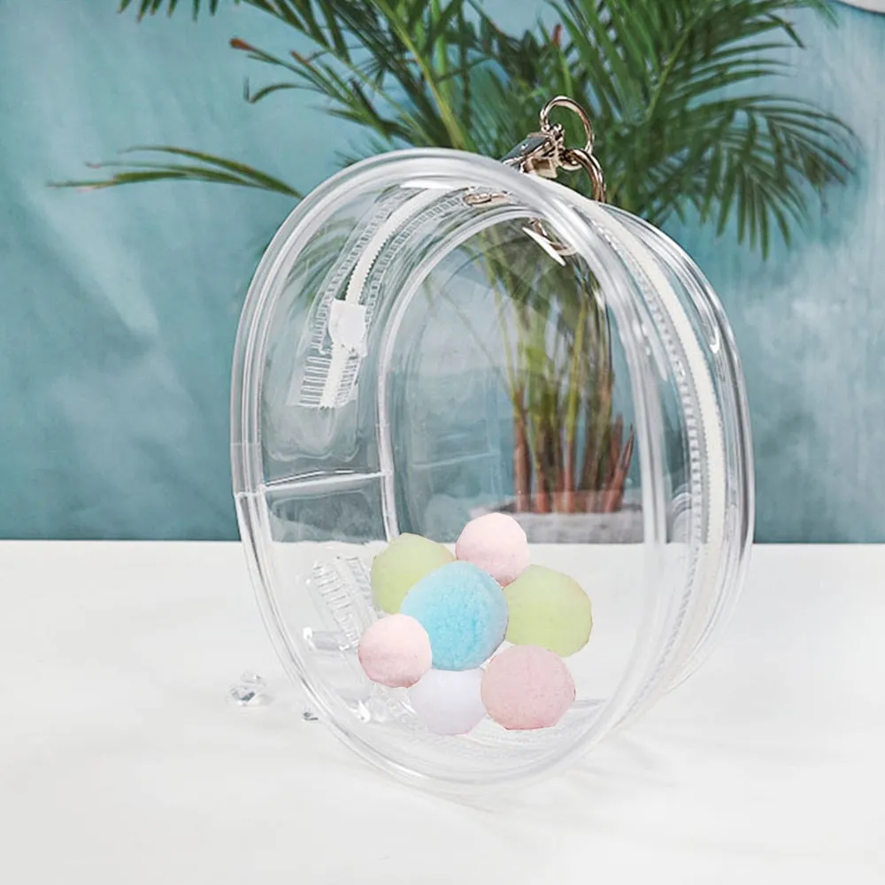 Transparent Mystery Box Doll Bag Keychain Wallet Classic Plush Dolls Storage Pouch Organizer Box Keychain Bag Thicken