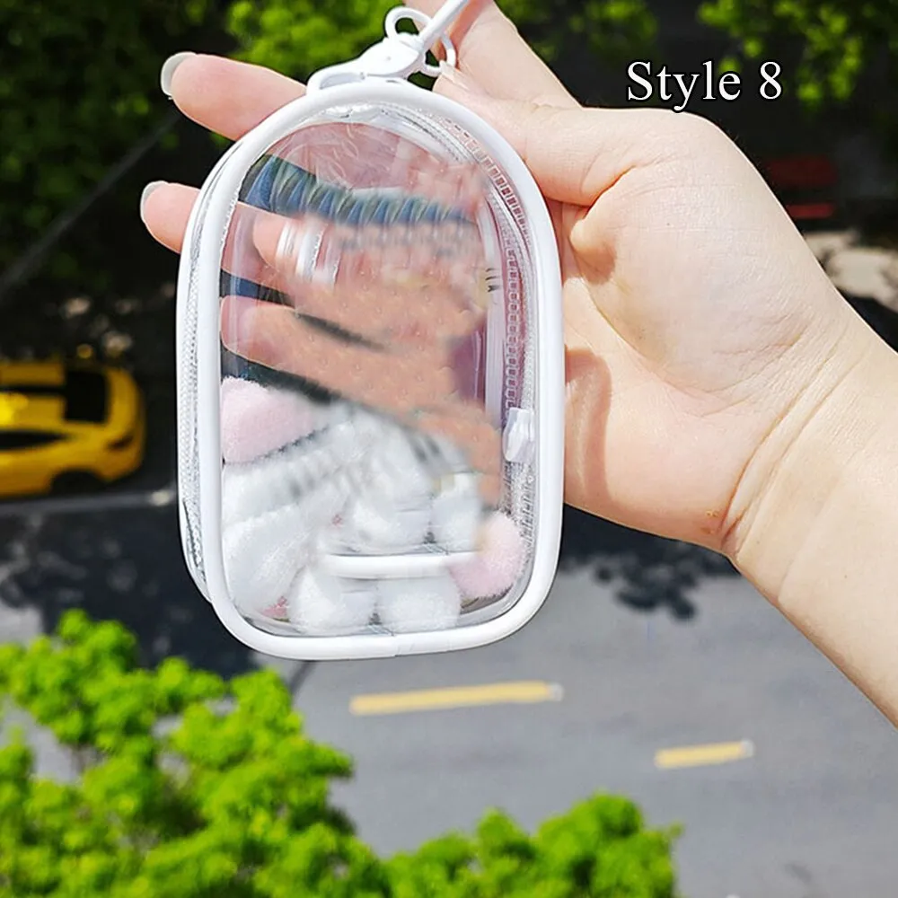 Transparent Mystery Box Doll Bag Keychain Wallet Classic Plush Dolls Storage Pouch Organizer Box Keychain Bag Thicken