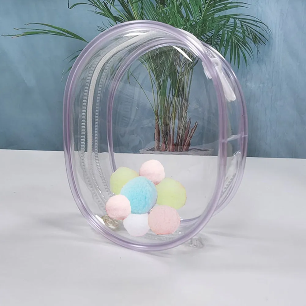 Transparent Mystery Box Doll Bag Keychain Wallet Classic Plush Dolls Storage Pouch Organizer Box Keychain Bag Thicken