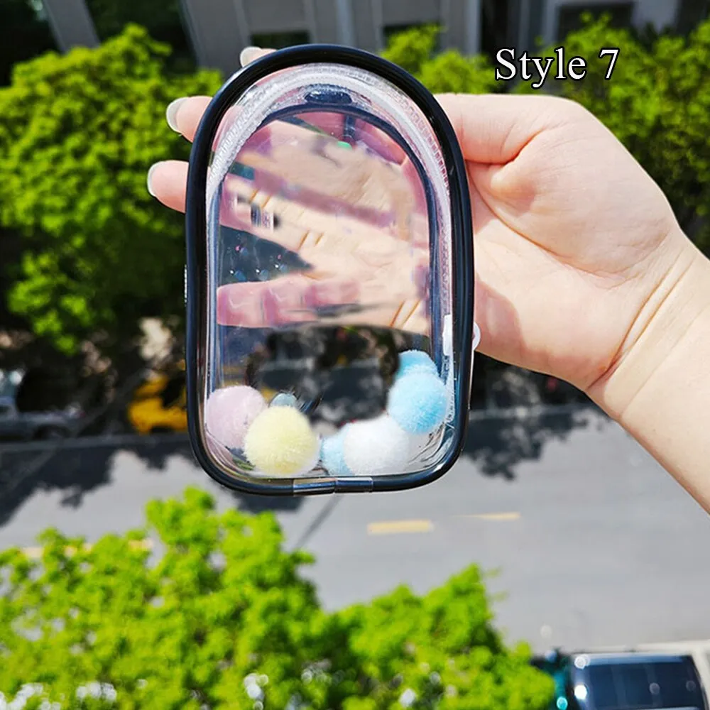 Transparent Mystery Box Doll Bag Keychain Wallet Classic Plush Dolls Storage Pouch Organizer Box Keychain Bag Thicken