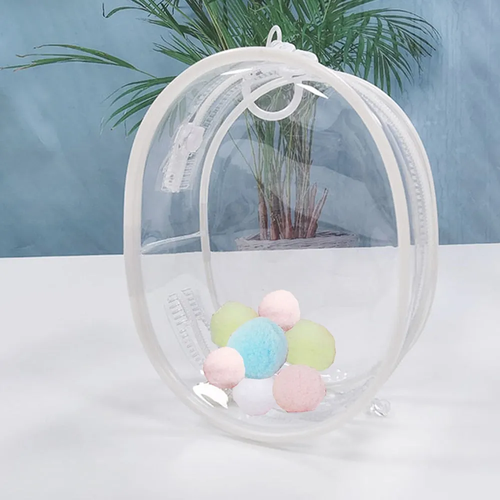 Transparent Mystery Box Doll Bag Keychain Wallet Classic Plush Dolls Storage Pouch Organizer Box Keychain Bag Thicken