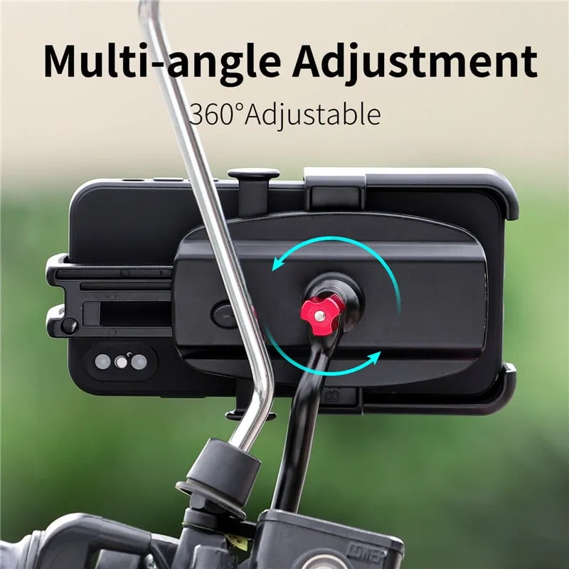 Universal Bike Phone Holder Alloy Rotatable Cycling Smartphone Mount Stand Motorcycle Electric Bicycle Phone Holder