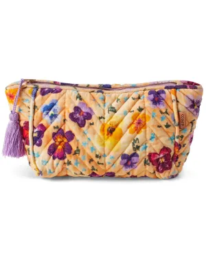 Velvet Toiletry Bag: Pansy