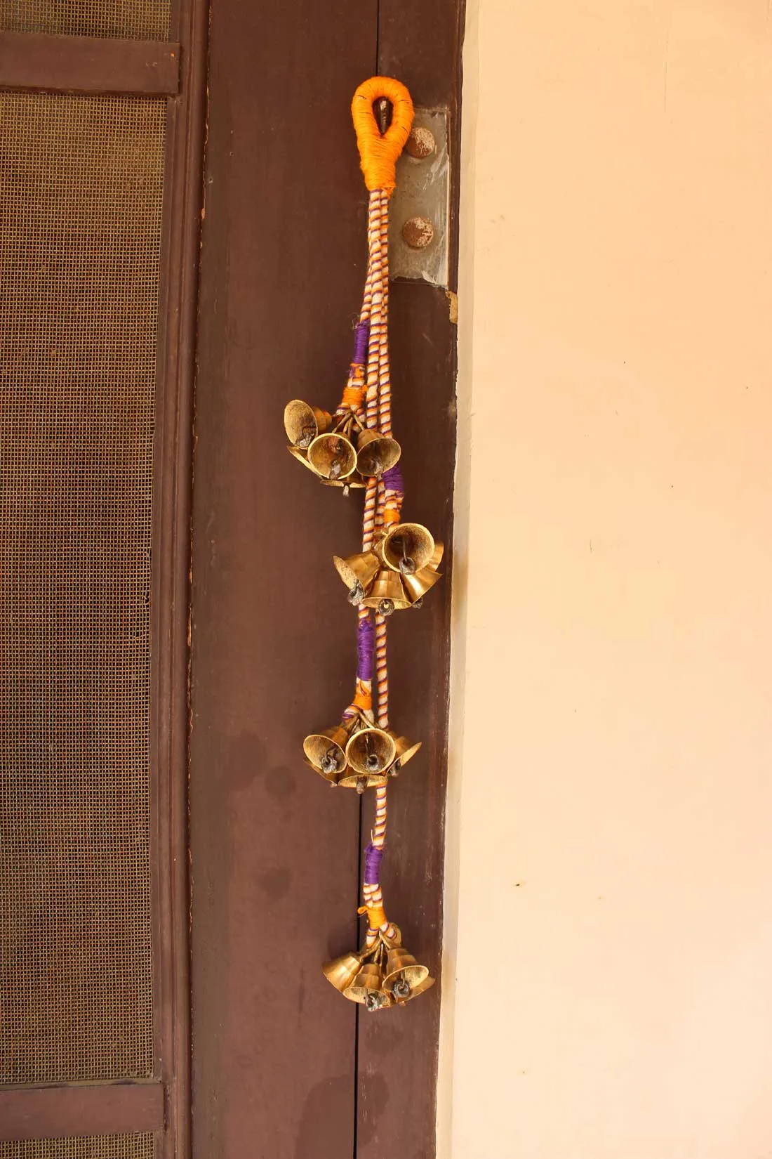 Vintage Bells Hanging String Chimes Door Hangings 70 cm Length Indian Metal Crafts